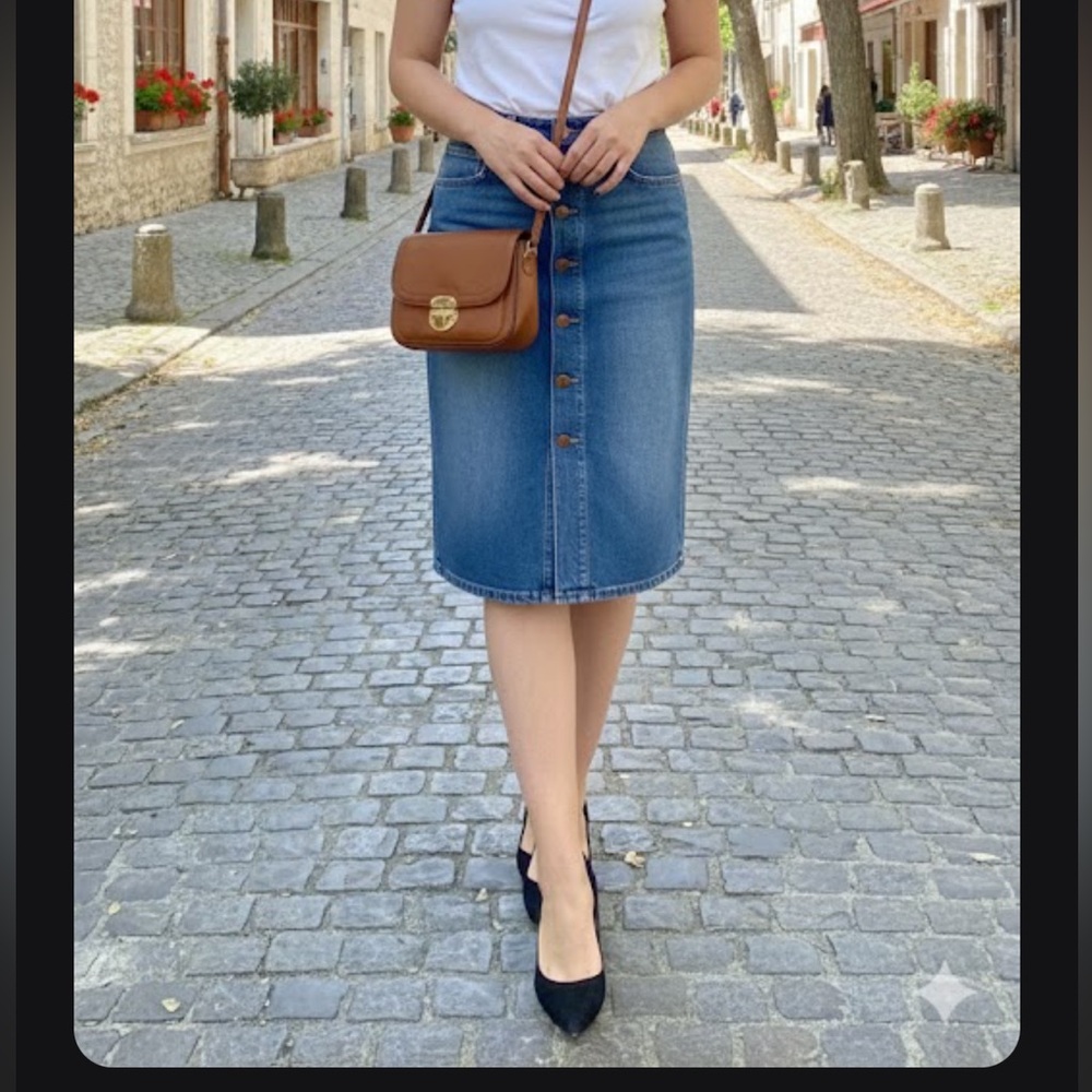 Pilcro Blue Knee-Length Pencil Skirt Casual